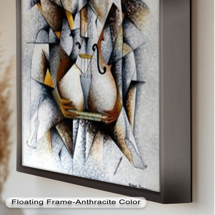Cubist Harmony – Abstract Nude with Violin Motif Picasso Oil Painting