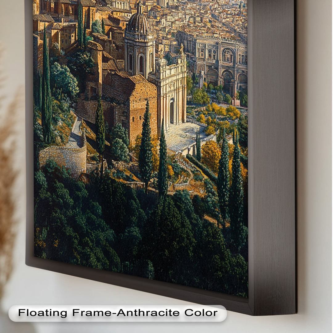 Sunlit Heights of Rome – Classical Cityscape Renaissance Oil Painting