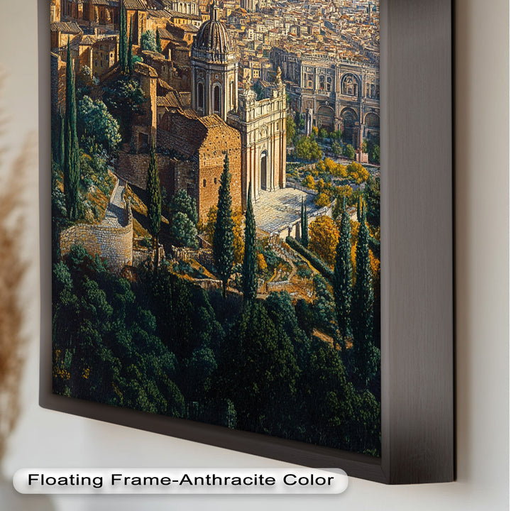Sunlit Heights of Rome – Classical Cityscape Renaissance Oil Painting