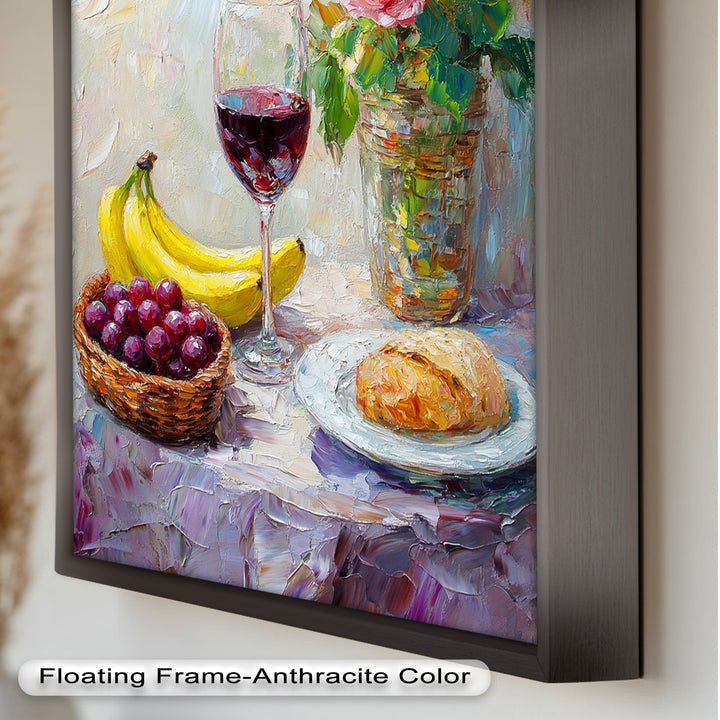 Rose & Fruit Kitchen Decor - Still Life Oil Painting