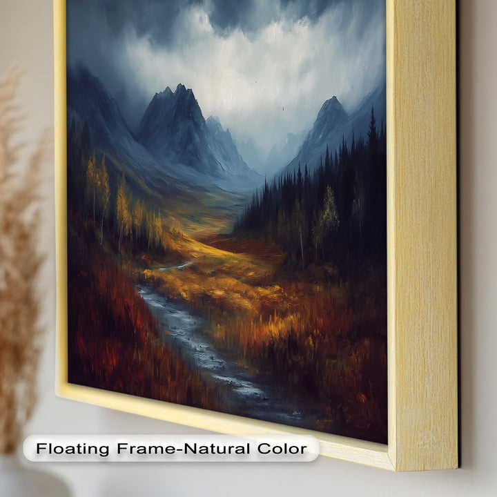 Stormy Valley Wall Art – Landscape Oil Painting