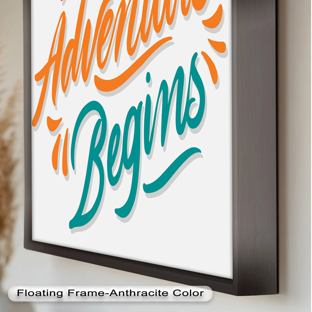 And So the Adventure Begins – Colorful Motivational Oil Painting - MyPhotoStation