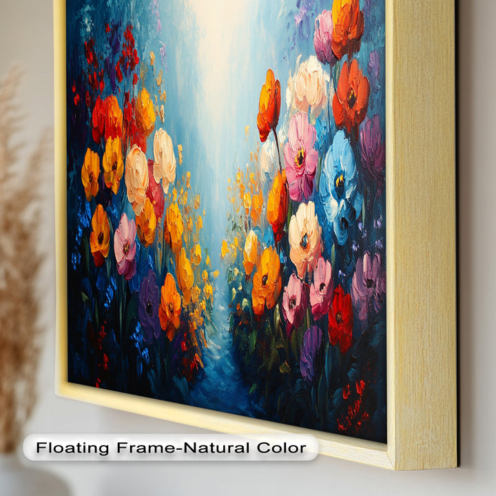 Multicolor Wild Bloom Explosion - Flower Oil Painting