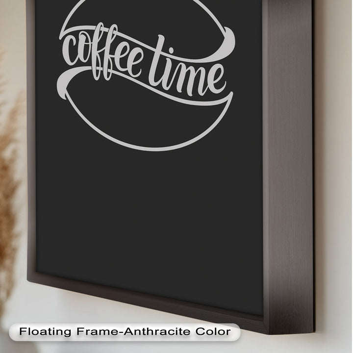 Modern Coffee Time Typography – Minimalist Oil Painting