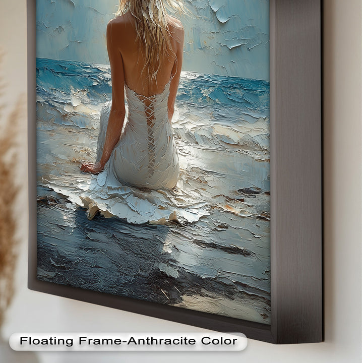 Whispers of the Tide – Serene Ocean Abstract Oil Painting