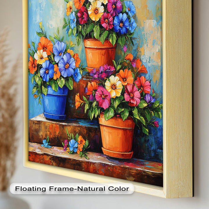 Flower Pots Wall Decor – Botanical Oil Paintings