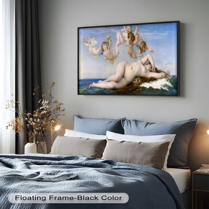 Birth of Beauty – Mythological Sea Nymph and Cherubs Oil Painting
