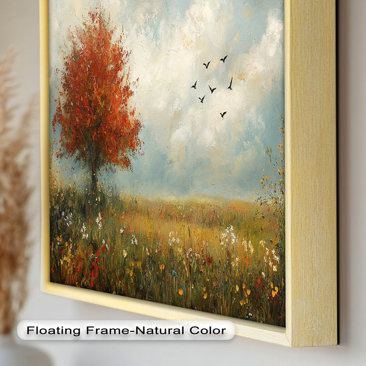 Autumn Serenity – Tree Landscape Oil Painting