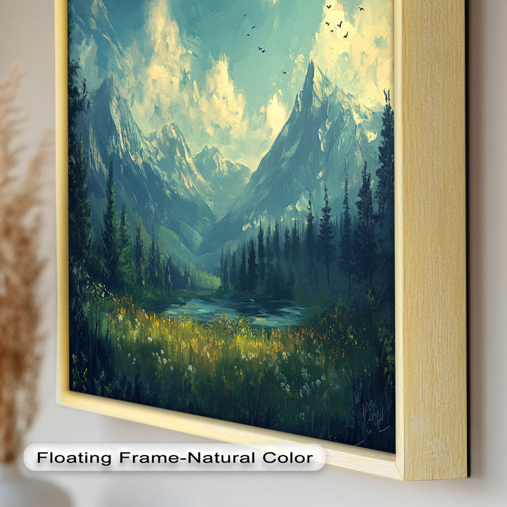 Mystic Mountain Solitude – Enchanting Landscape Oil Painting