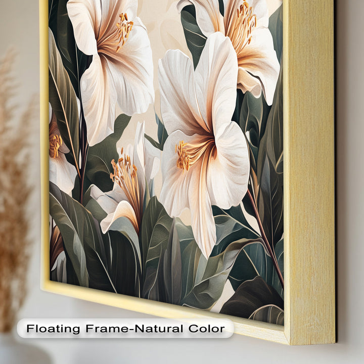 White Hibiscus – Botanical Oil Painting