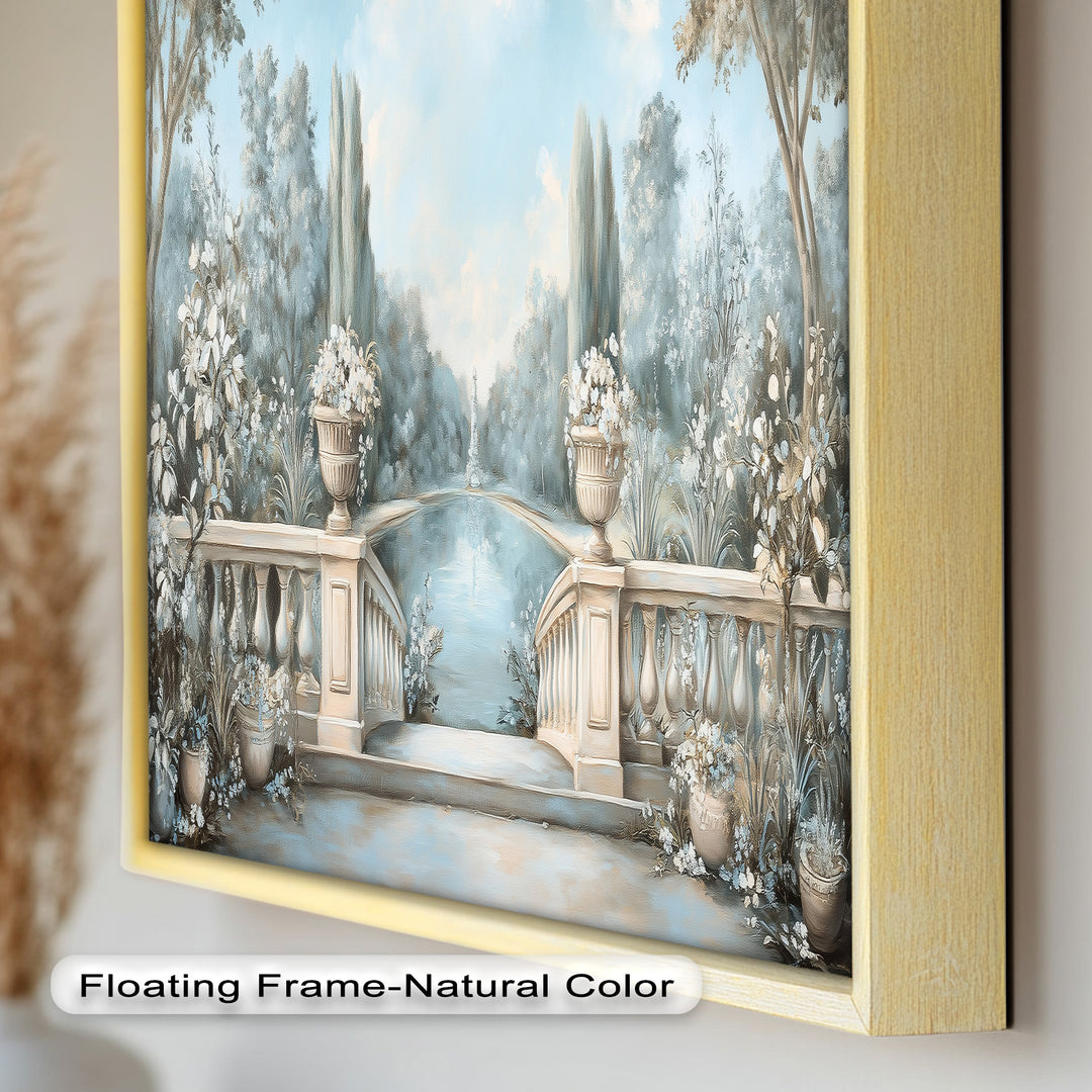 Tranquil Garden Terrace – Landscape Oil Painting