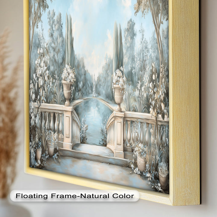 Tranquil Garden Terrace – Landscape Oil Painting