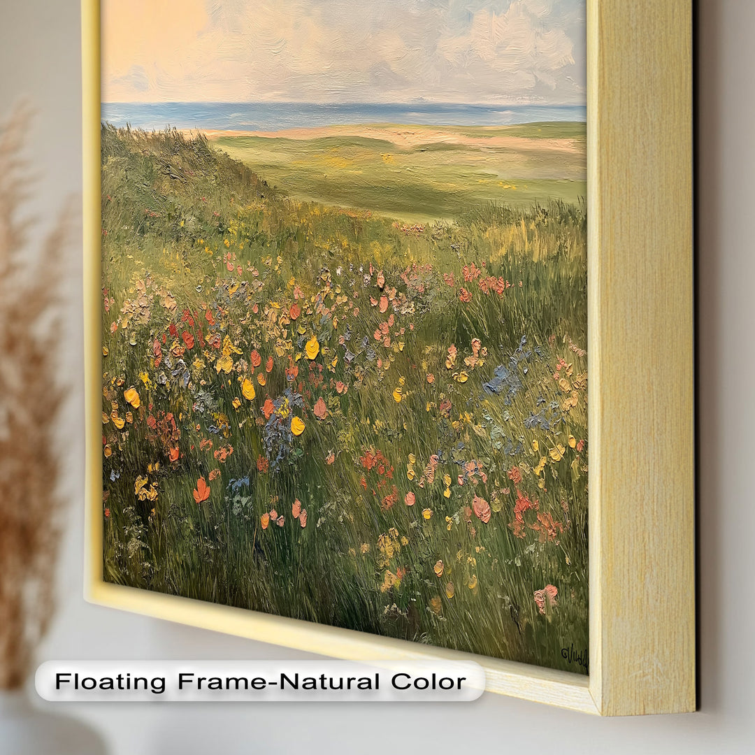 Seaside Meadow View – Landscape Oil Painting