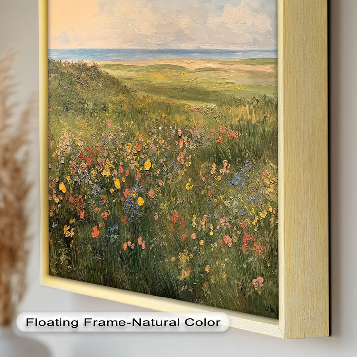 Seaside Meadow View – Landscape Oil Painting