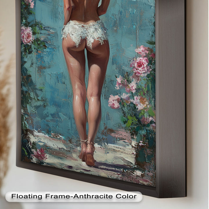 Garden Muse – Romantic Floral Nude Oil Painting