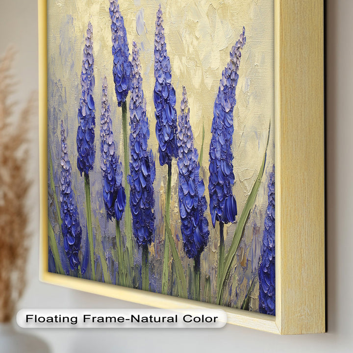 Lavender Spires in Bloom – Purple Blossom Flower Oil Painting
