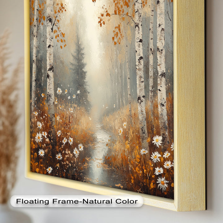 Golden Fall Leaves – Serene Autumn Oil Painting