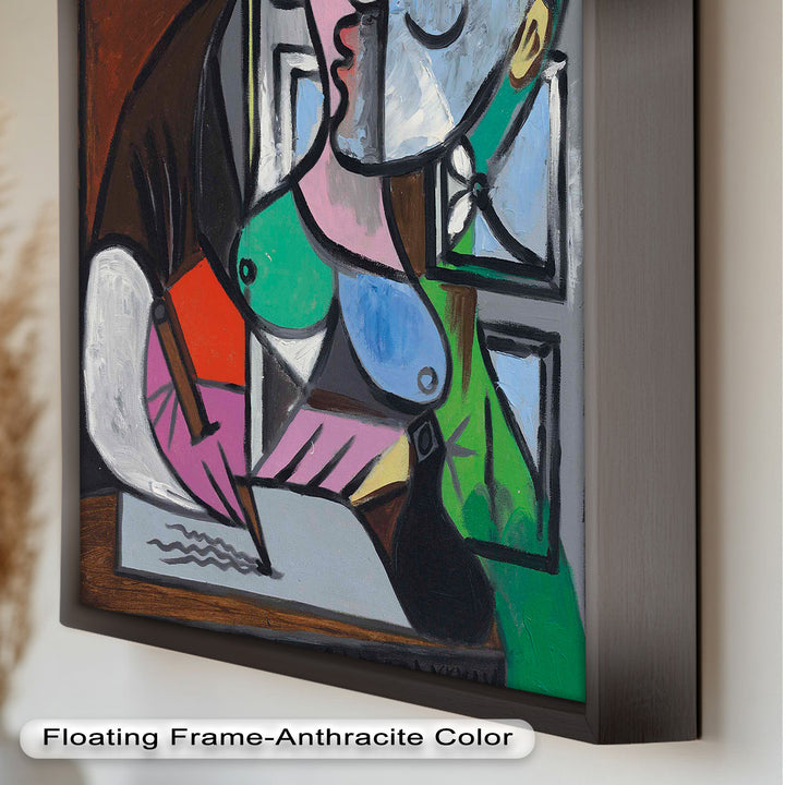 Dreaming Scribe – Woman Writing by the Window Picasso Oil Painting