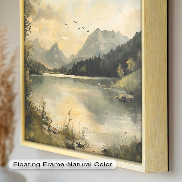 Vintage Wild River – Landscape Oil Painting