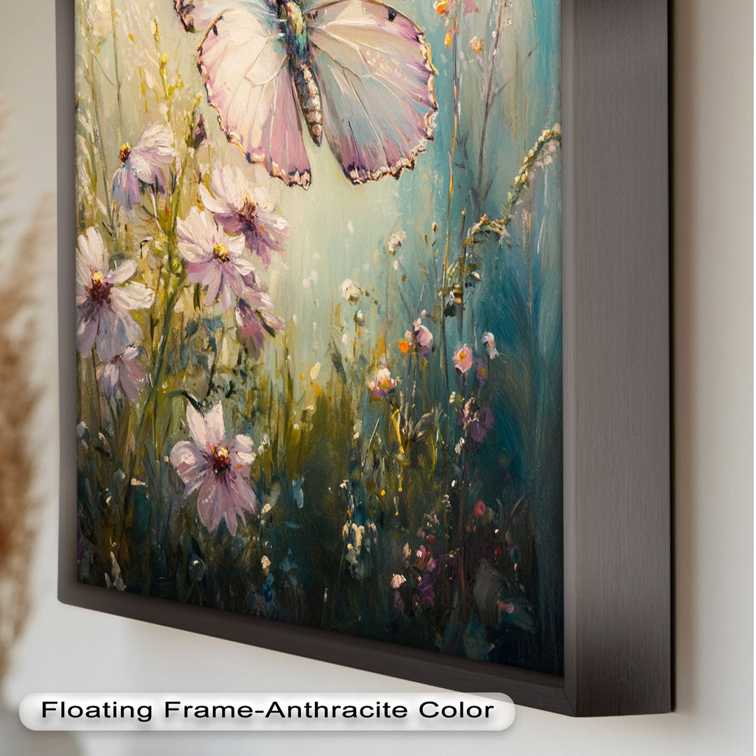 Butterfly Among Wildflowers – Animal Oil Painting