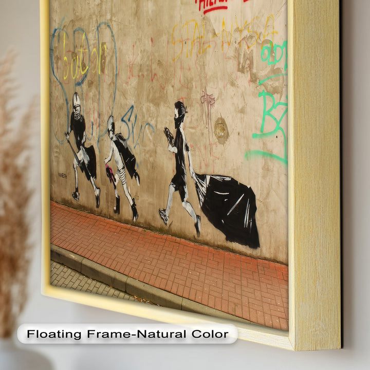 Street Rebellion Run – Urban Youth Banksy Oil Painting
