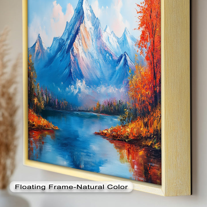 Incredible Stunning Mountain Landscape – Framed Nature Oil Painting