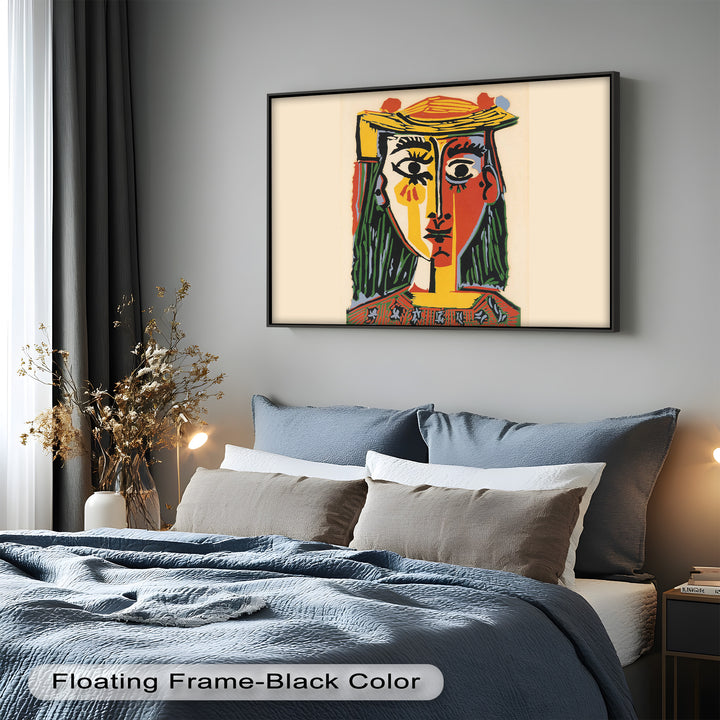 Cubist Woman Portrait Wall Art – Abstract Oil Painting
