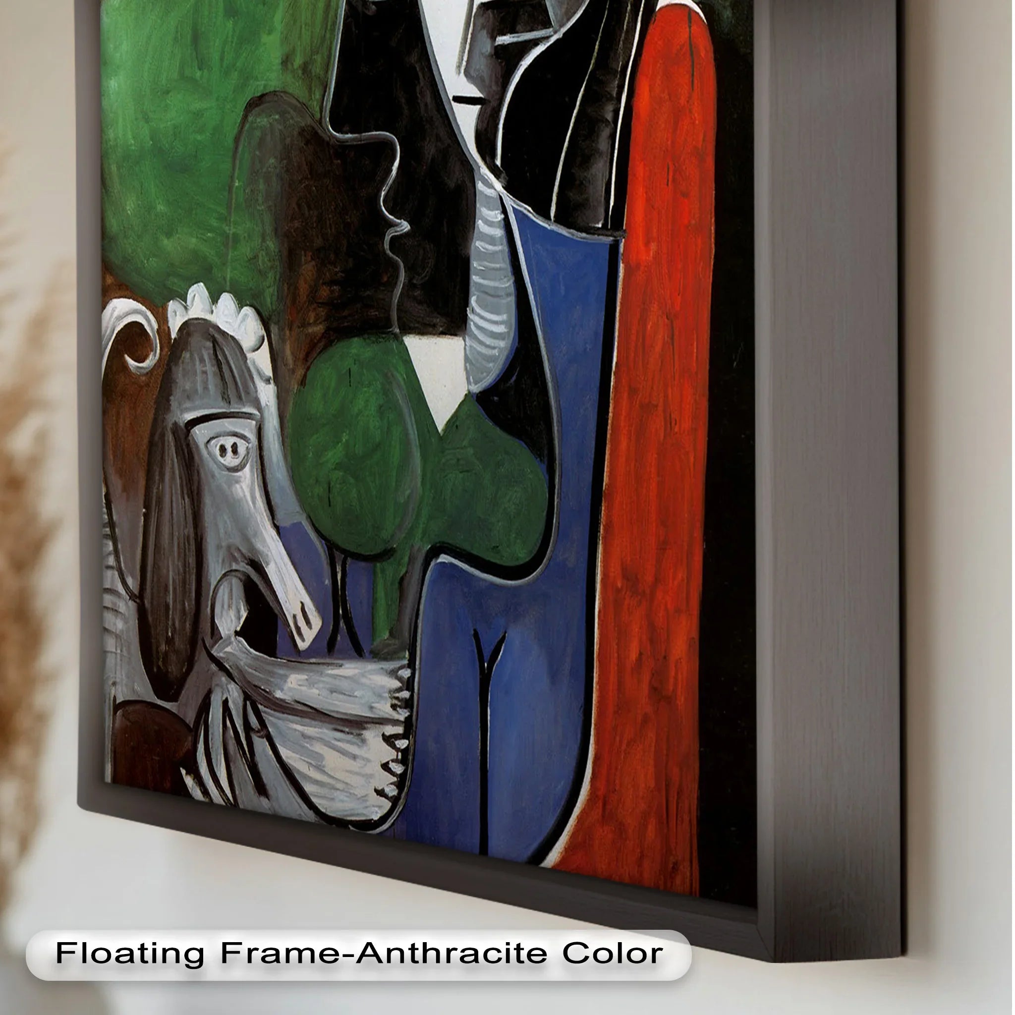 Lady with Poodle – Surreal Cubist Portrait Picasso Oil Painting