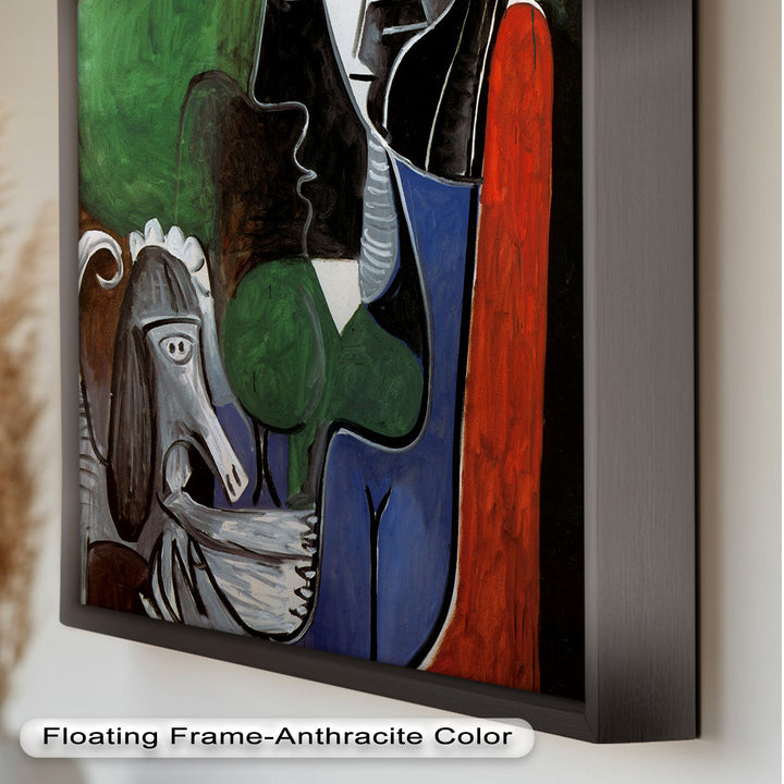 Lady with Poodle – Surreal Cubist Portrait Picasso Oil Painting