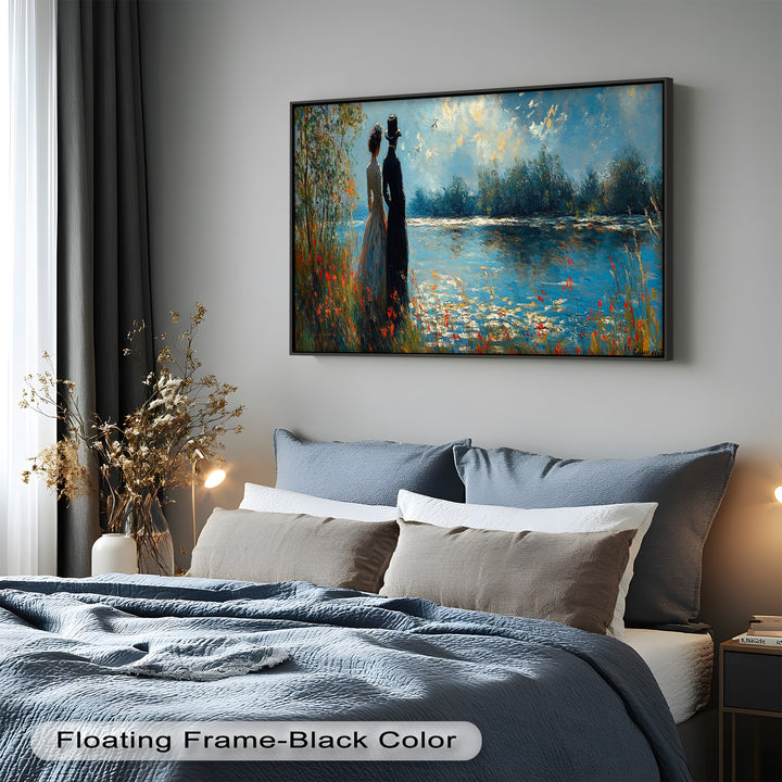 Romantic Riverside - Impressionist Oil Painting