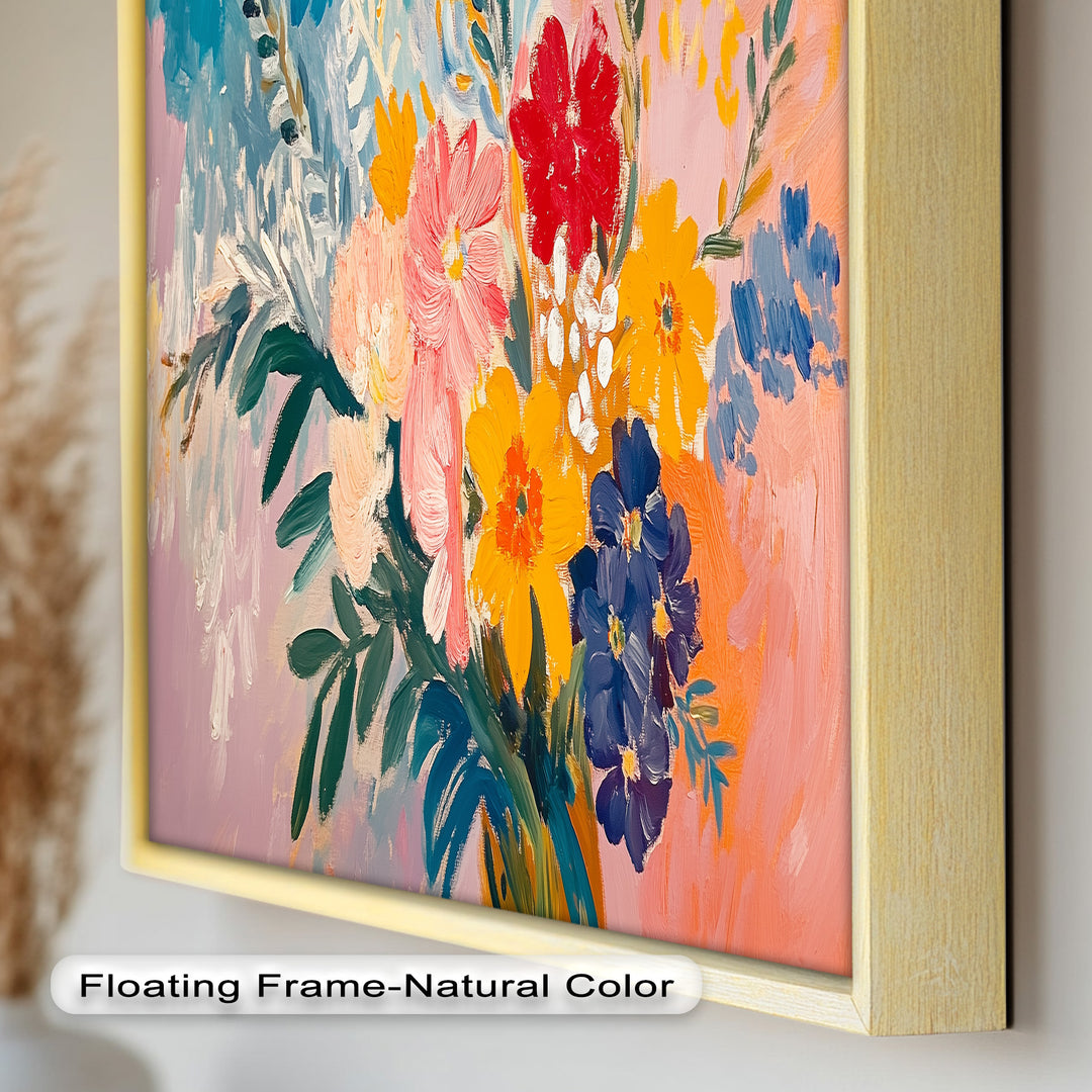 Boho Garden Radiance – Modernes Ölgemälde