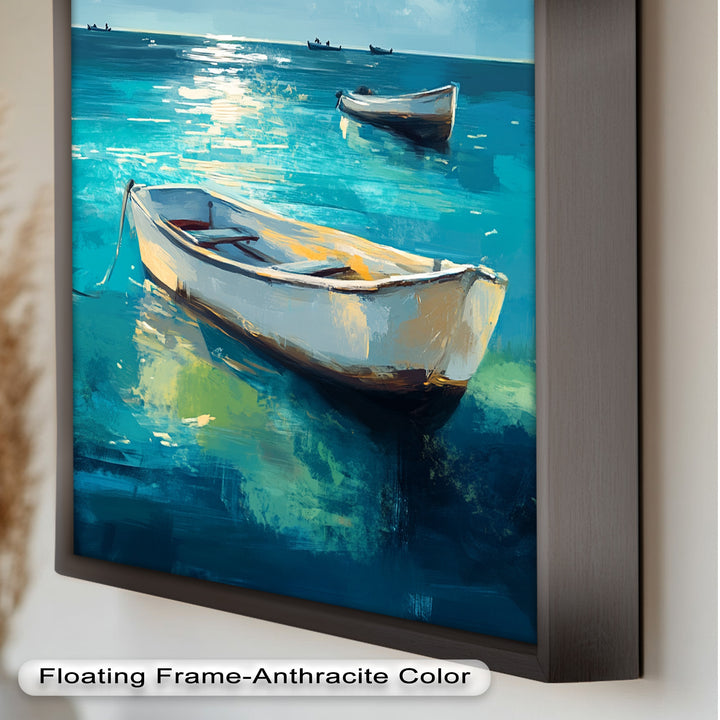 Still Waters at Sea – Boat Oil Painting