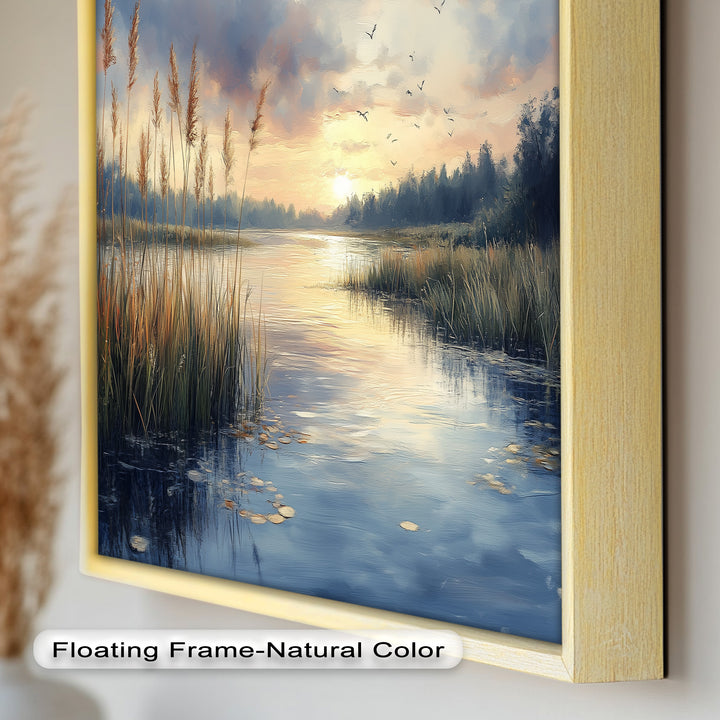 Lake Sunrise – Landscape Oil Painting