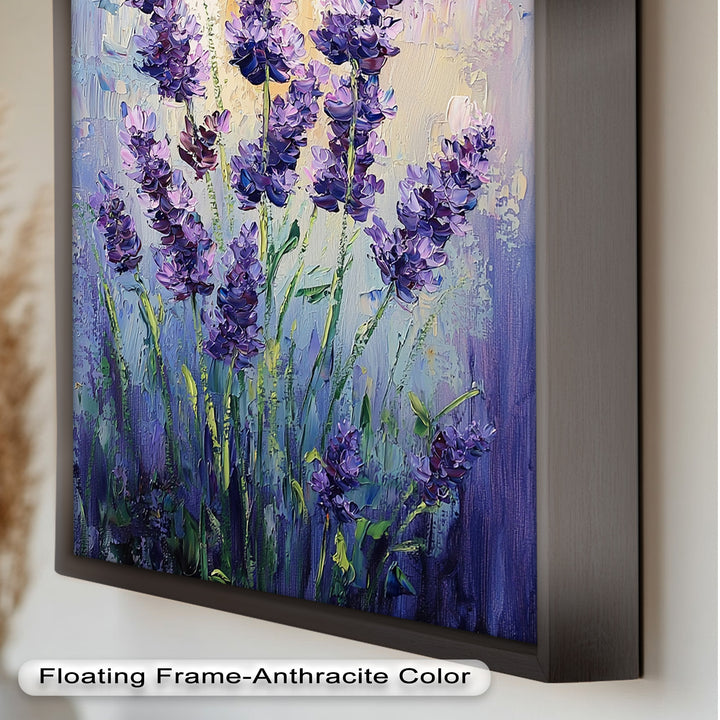 Impressionist Lavender Stalks - Flower Oil Painting