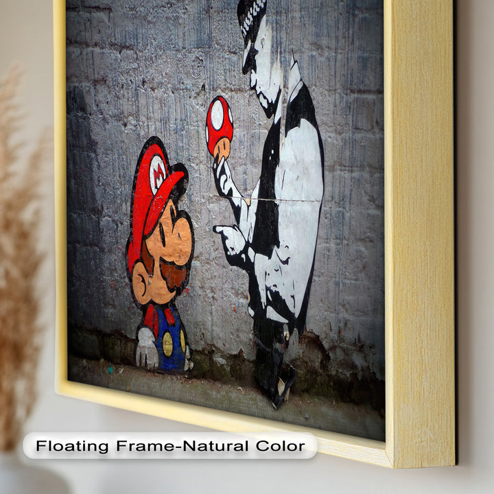 Mario Meets the Law – Banksy Oil Painting