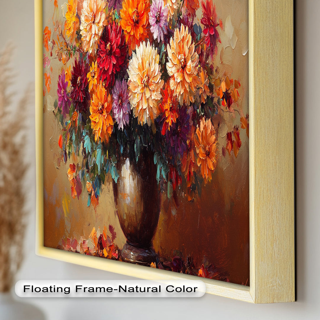Dahlia Bouquet Wall Art – Still Life Oil Paintings