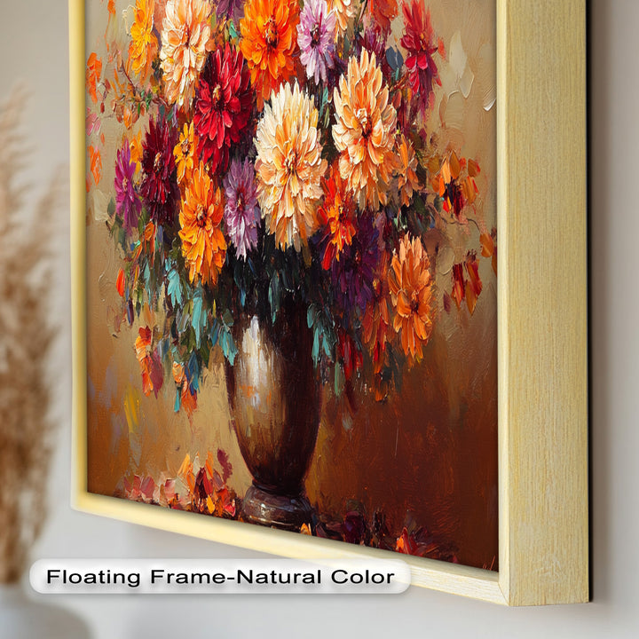Dahlia Bouquet Wall Art – Still Life Oil Paintings