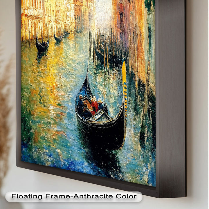 Venice Gondola Scene - Impressionist Oil Painting