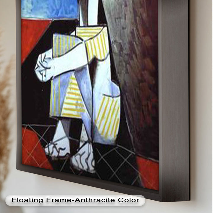 Seated Boy with Striped Garment – Picasso Oil Painting