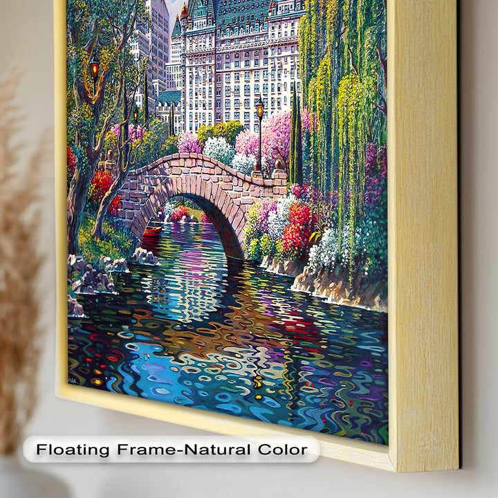 Frühling in New York von Bob Pejman – Lebendiges Ölgemälde einer Stadtlandschaft