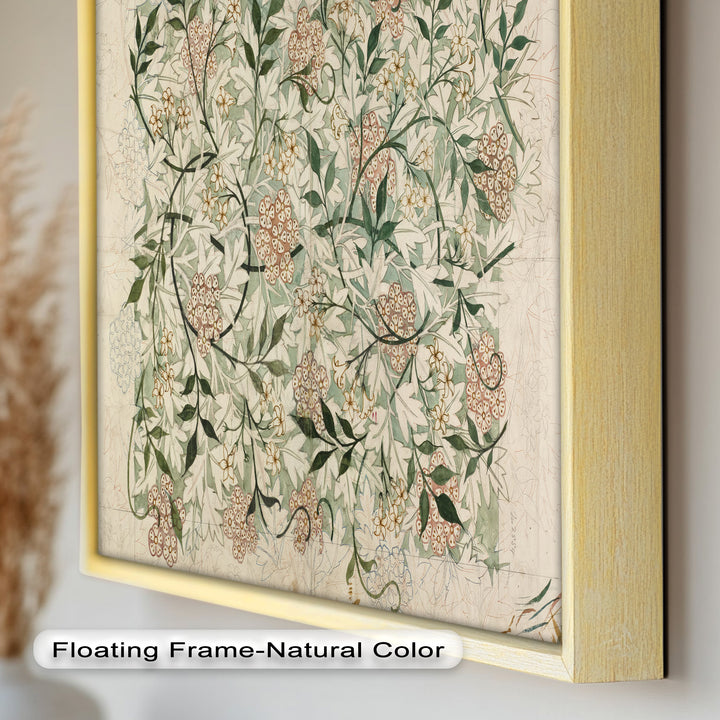 Jasmine Pattern by William Morris – Framed Botanical Oil Painting