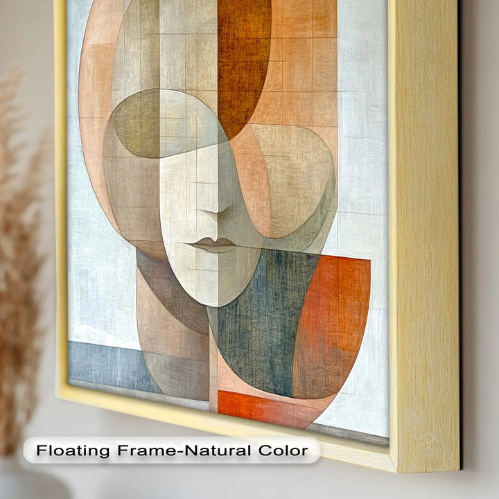 Geometric Face Portrait – Modern Abstract Oil Painting - MyPhotoStation