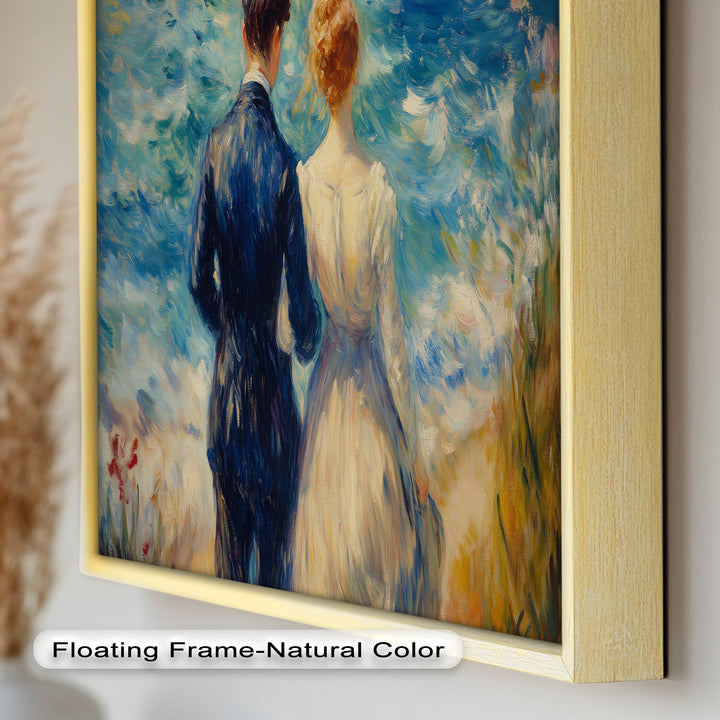 Lovers by the Sea – Romantic Impressionist Oil Painting