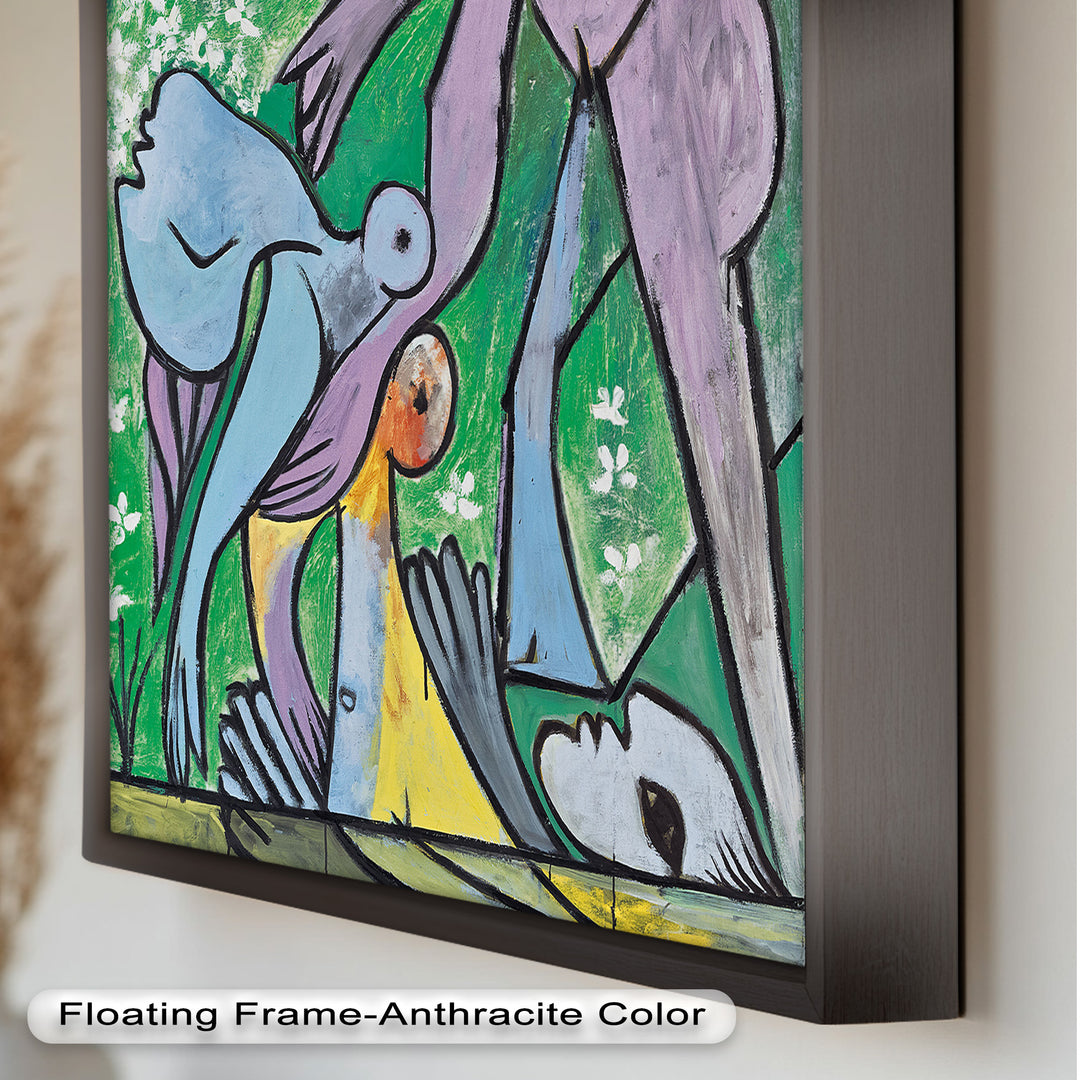 Reclining in Nature – Picasso-Inspired Abstract Nude Oil Painting