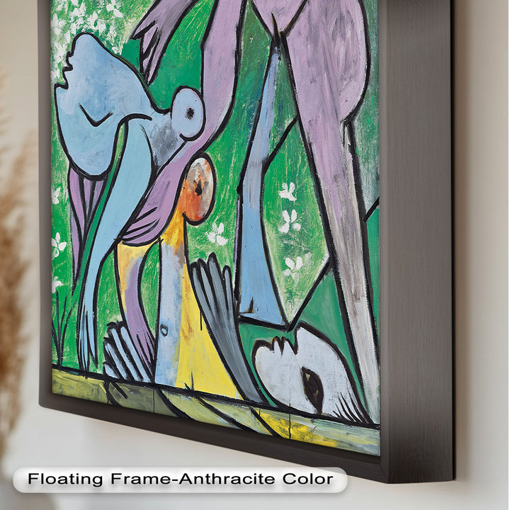 Reclining in Nature – Picasso-Inspired Abstract Nude Oil Painting