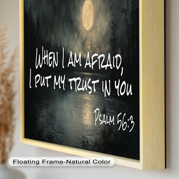 Psalm 56:3 – Trust in God Bible Verse Oil Painting