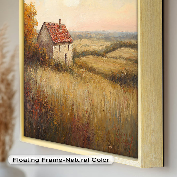 Rustikale Landhaus-Wandkunst – Golden Field Ölgemälde