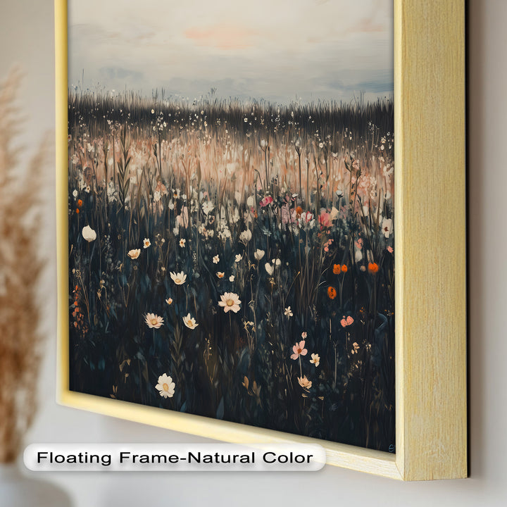 Wildflower Horizon – Framed Oil Painting