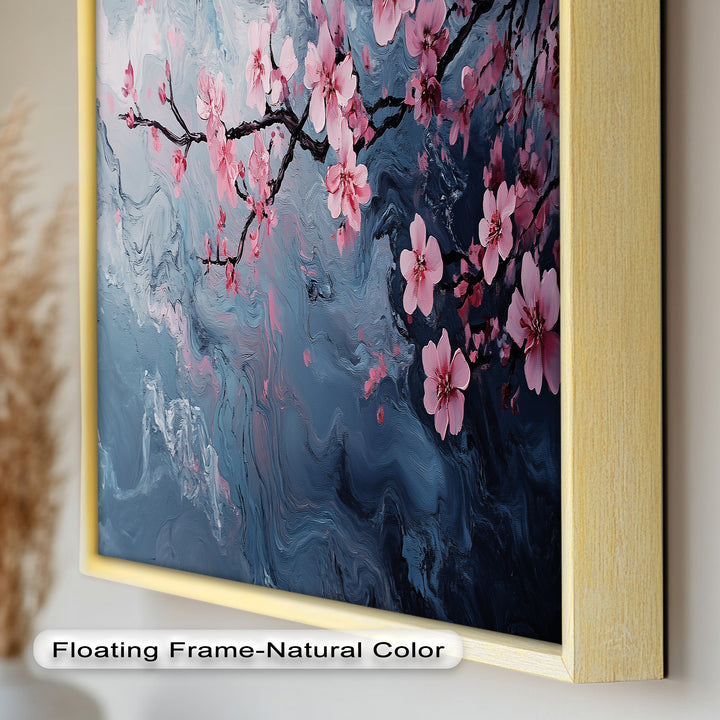 Cherry Blossom Branch Wall Art – Floral Oil Painting