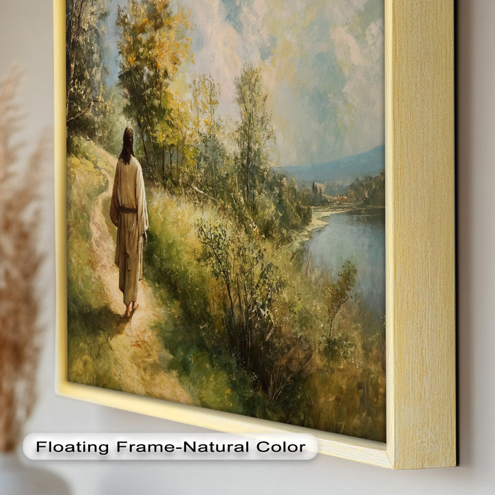 Jesus Walking on Path – Religious Oil Painting